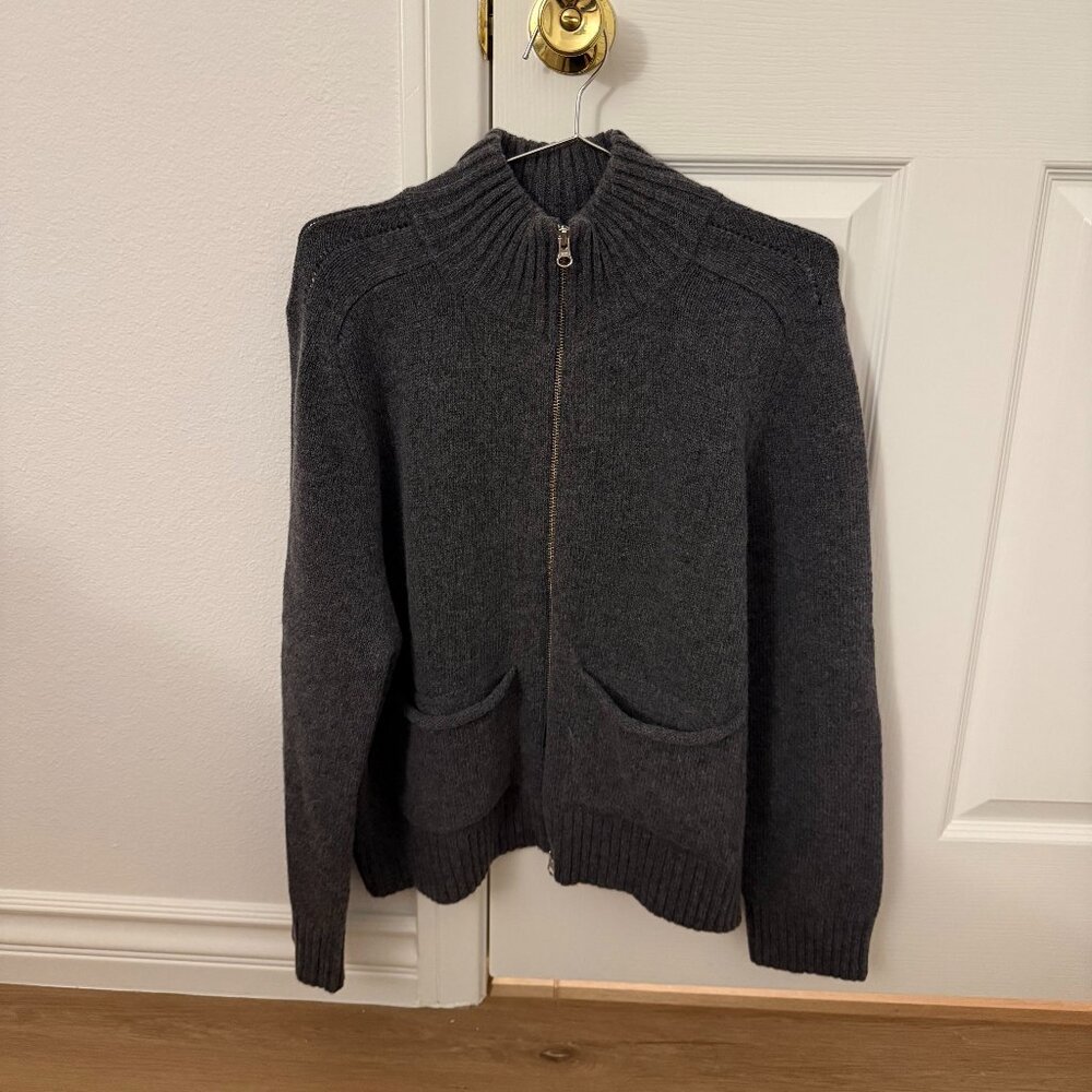 Gimaguas Gray Runner Sweater Jacket (100% Wool, size L) - Picture 12 of 15